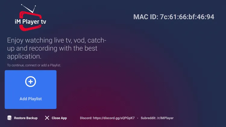 image 1 set up an IPTV 4K on iMPlayer1